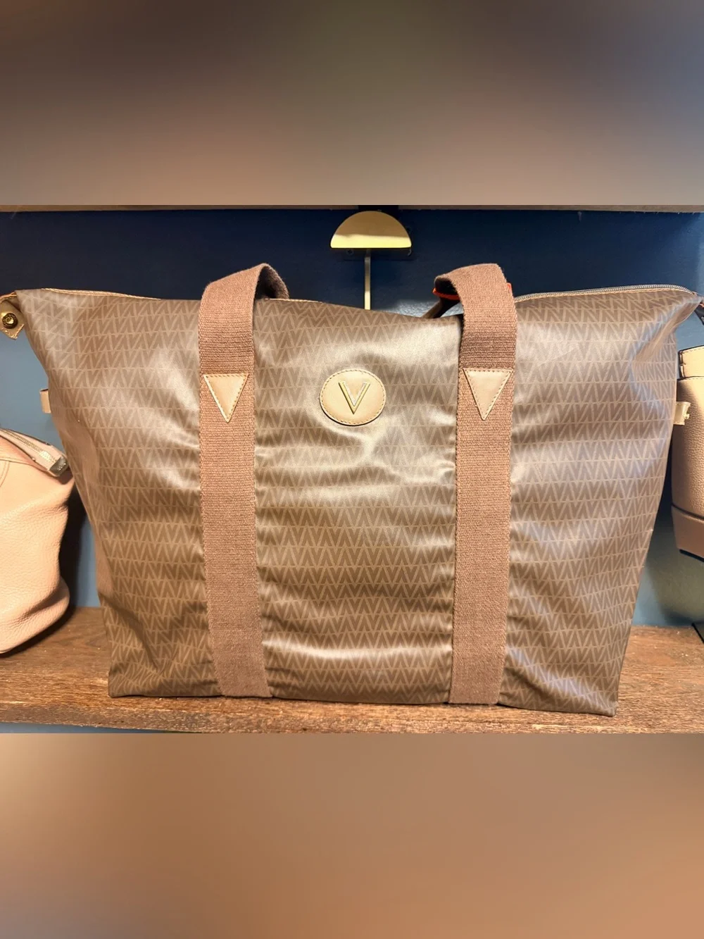 5 Piece Valentino Brown Monogram Travel Set